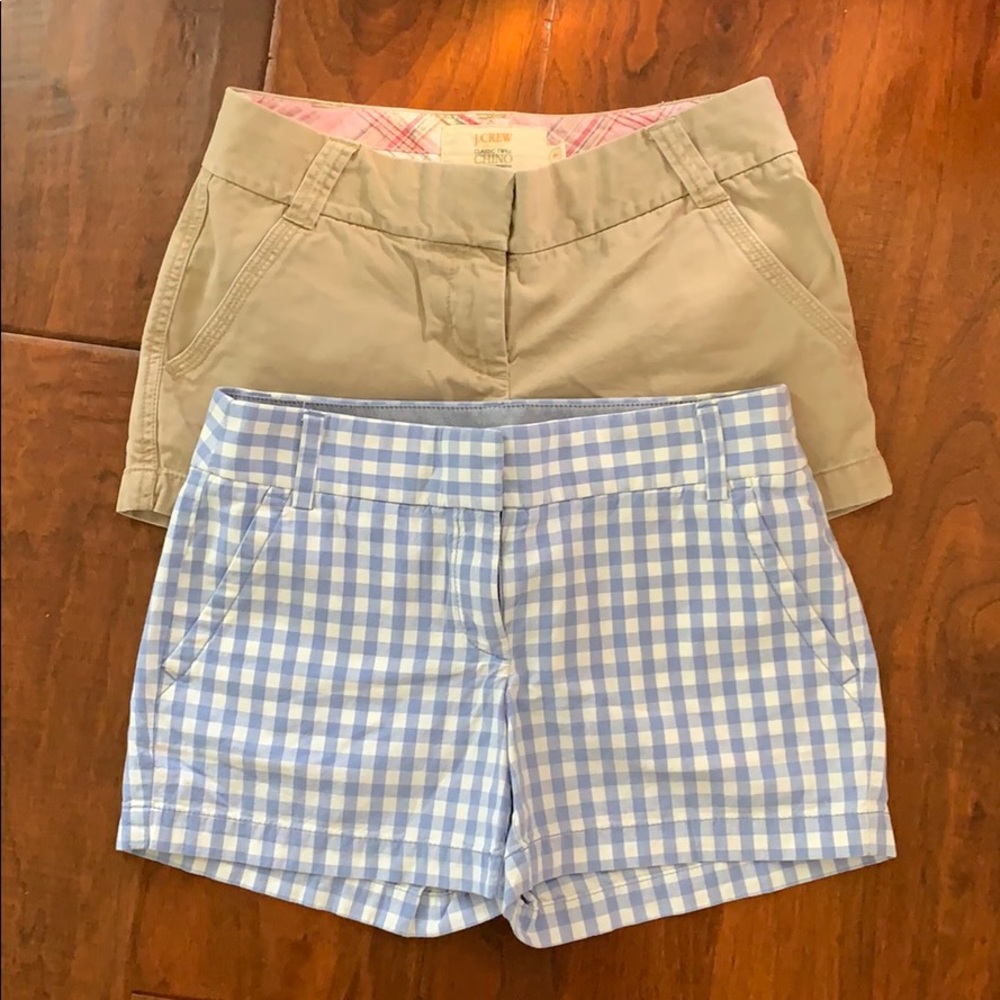 Two pairs J. Crew shorts. Size 2